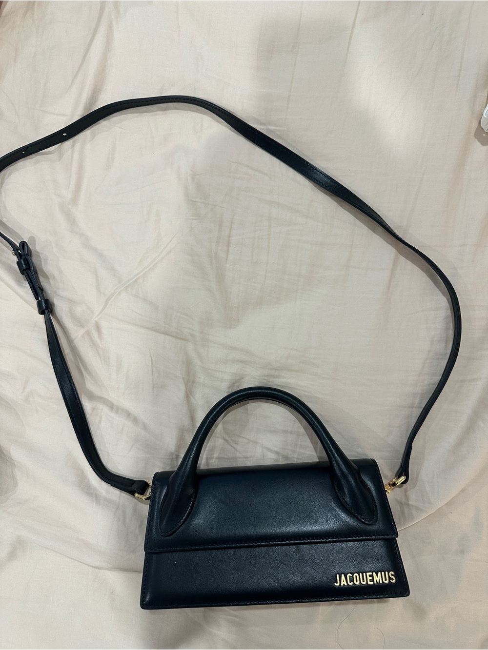 Jacquemus Black Mini Leather Top-Handle Crossbody Bag